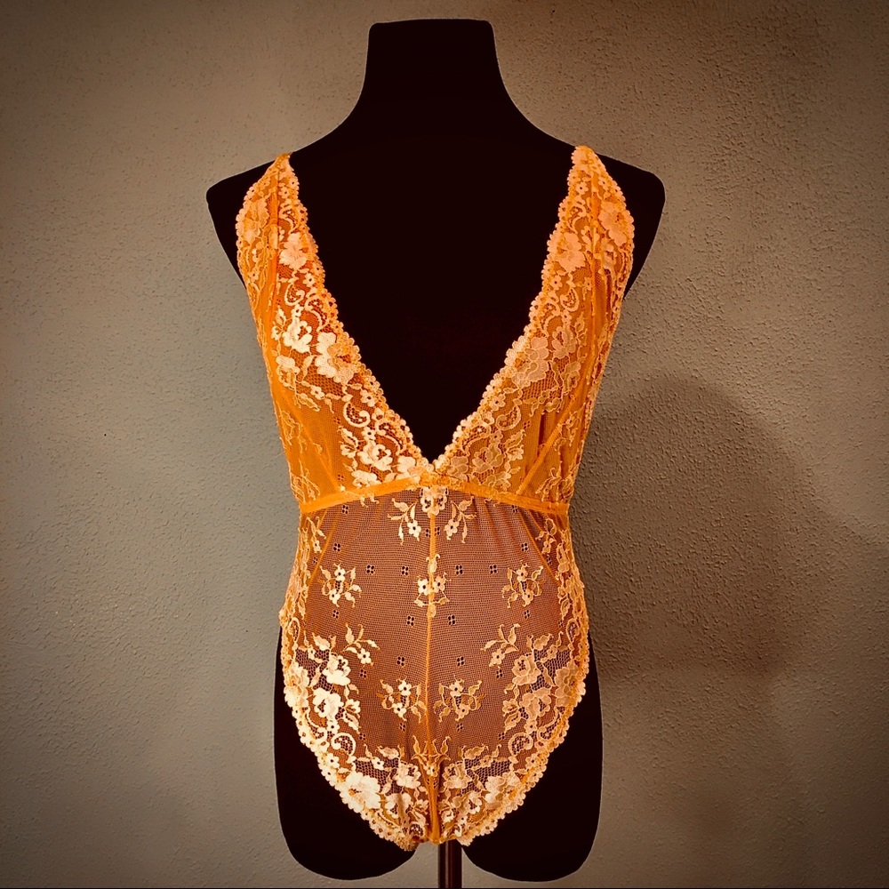 Mesh Lace-Trim Teddy